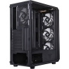 itek SIX TRIANGLE Mid-Tower, Side-Glass - Black