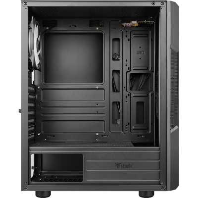 itek SPACIRC XO Mid-Tower, Side-Glass - Black