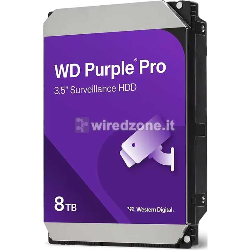 WD Purple Pro HDD, SATA 6G, 7200 RPM, 256 MB, 3.5-inch - 8 TB