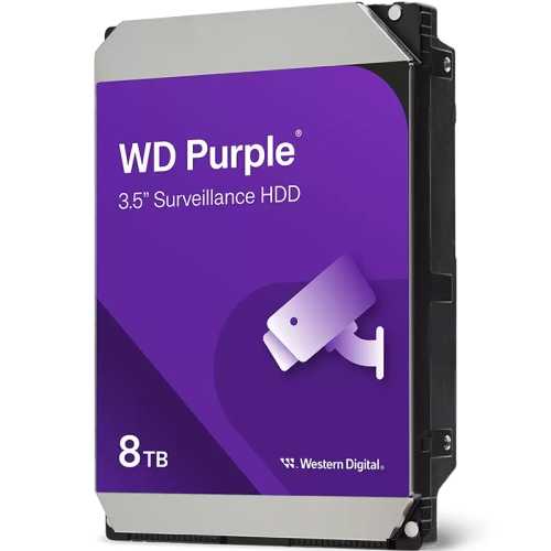 WD Purple HDD, SATA 6G, 5400 RPM, 256 MB, 3.5-inch - 8 TB