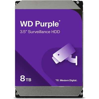 WD Purple HDD, SATA 6G, 5400 RPM, 256 MB, 3.5-inch - 8 TB