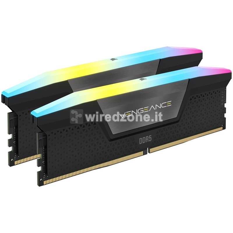 Corsair Vengeance RGB Black, DDR5-5200, CL40, DIMM - 32 GB (2x16GB)