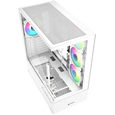 Sharkoon AK6 RGB Mid-Tower, Side-Glass - White