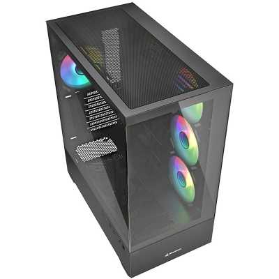 Sharkoon AK6 RGB Mid-Tower, Side-Glass - Black