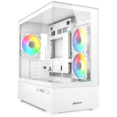 Sharkoon MK6 RGB Mini-Tower, Side-Glass - White