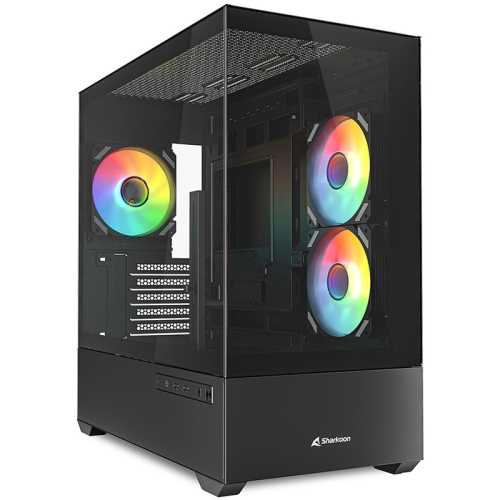 Sharkoon MK6 RGB Mini-Tower, Side-Glass - Black