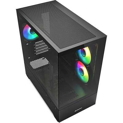 Sharkoon MK6 RGB Mini-Tower, Side-Glass - Black