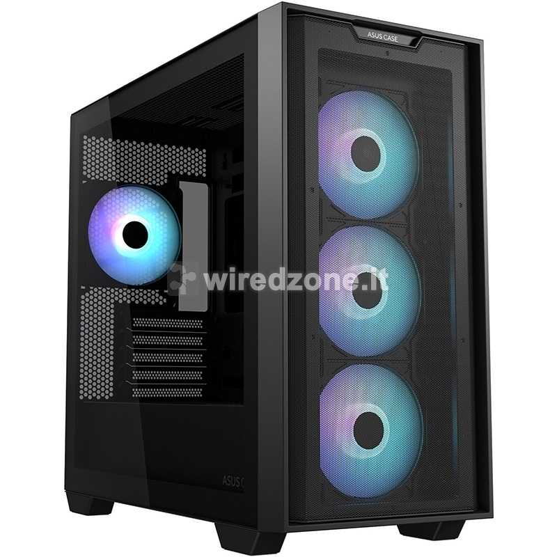 ASUS A21 Plus, Mini-Tower, Side-Glass - Black