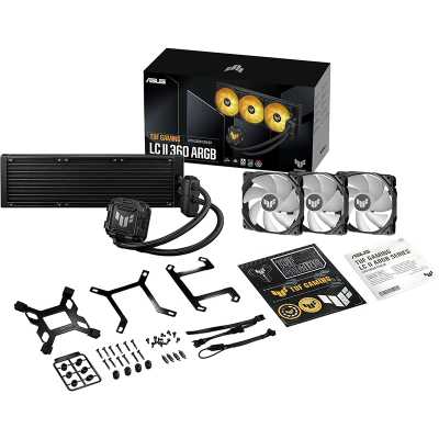 ASUS TUF Gaming LC II 360 ARGB, AIO Liquid CPU Cooler - Black