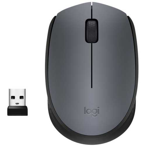 Logitech M170 Grey-K, Wireless Mouse - Grey Black