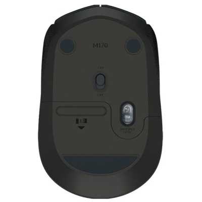 Logitech M170 Grey-K, Wireless Mouse - Grey Black