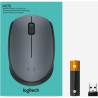 Logitech M170 Grey-K, Wireless Mouse - Grey Black