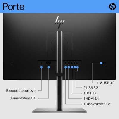 HP E27 G5, 27", FHD, 75Hz, IPS, Pivot - DP, HDMI