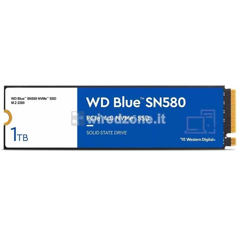 WD Blue SN580 SSD, PCIe 4x4, NVMe, M.2 2280 - 1 TB