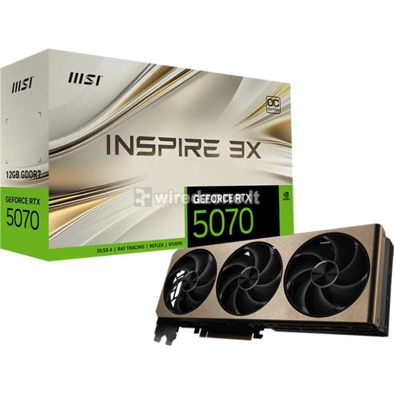 MSI GeForce RTX 5070 Inspire 3X OC 12GB GDDR7