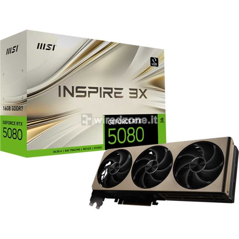 MSI GeForce RTX 5080 Inspire 3X 16GB GDDR7