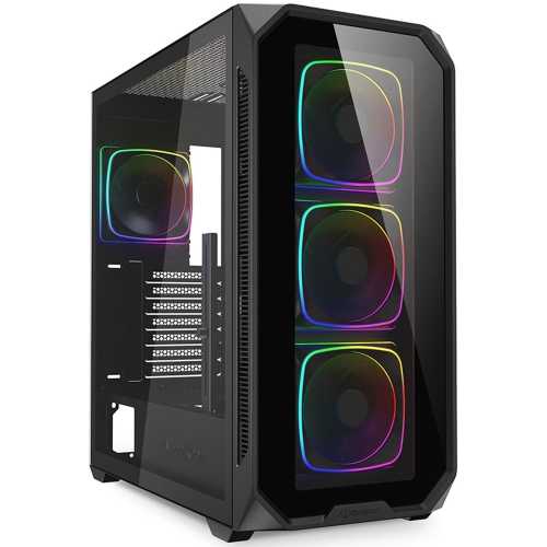 Sharkoon AK5G RGB, Mid-Tower, Side-Glass, Black