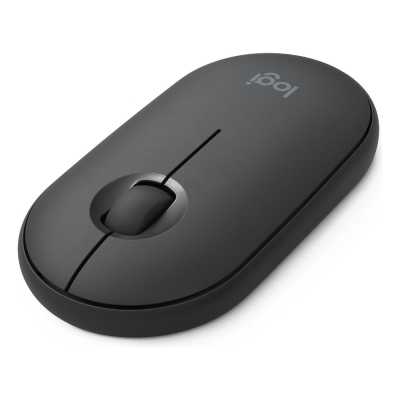 Logitech Pebble 2 M350s Ambidextrous Mouse, Wireless RF + Bluetooth, Graphite