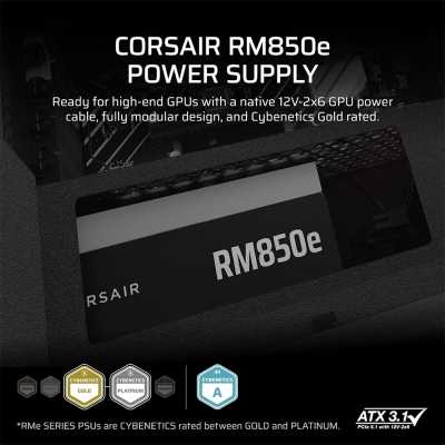 Corsair RM850e (2025), Cybenetics Gold, Full-Modular - 850 Watt