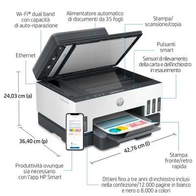 HP Smart Tank 7305, A4 Multifunction Color Inkjet Printer